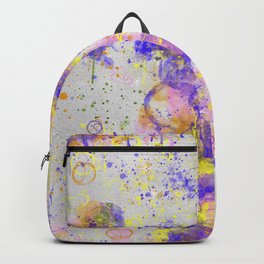 Old Paint Layers Backpack | Orange, Concrete, Oldpaint, Cracked, Digital, Painting, Watercolor, Pattern, Colorful, Yellow 