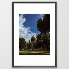 St. Isaac's Cathedral in St. Petersburg Framed Art Print