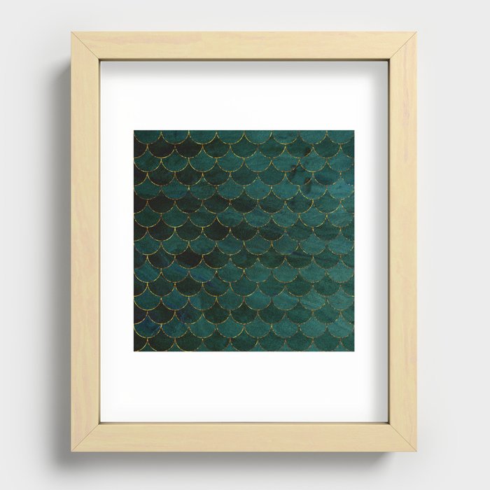 Mermaid Scales Pattern Recessed Framed Print