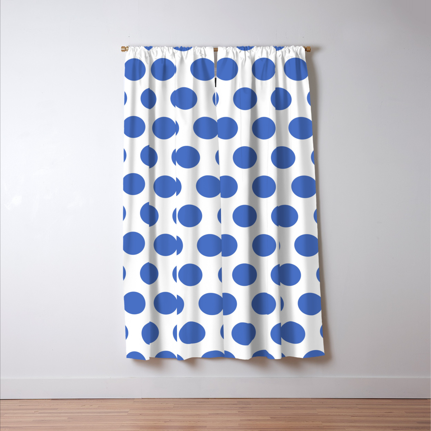 Blue And White Polka Dots 771 Blackout Curtain By Tonymagner