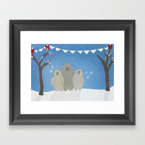 Winter Bears Framed Art Print