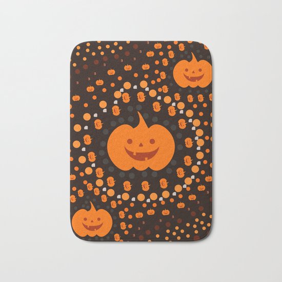 Halloween pumpkin pattern Bath Mat