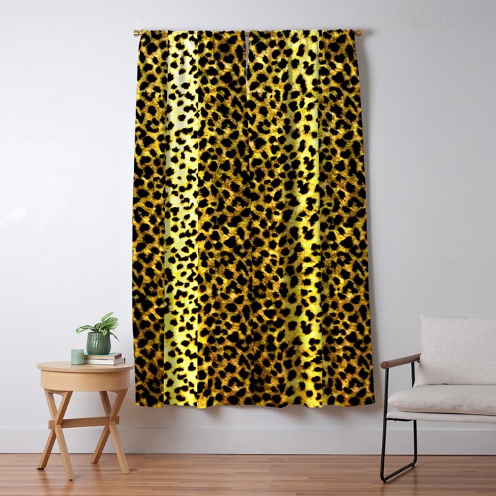 Leopard Print Animal Wallpaper Blackout Curtain By Wackyworkshop
