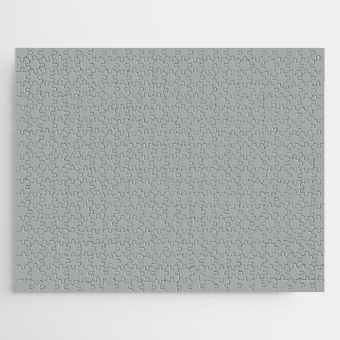 Now Gris cool gray neutral solid color modern abstract illustration  Jigsaw Puzzle