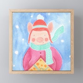 Piggy Framed Mini Art Print