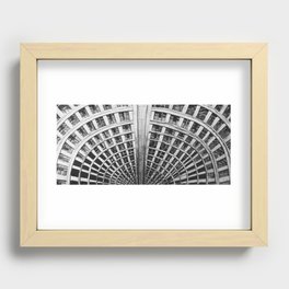 Ponte Tower Brutalist Architecture Illustration Recessed Framed Print