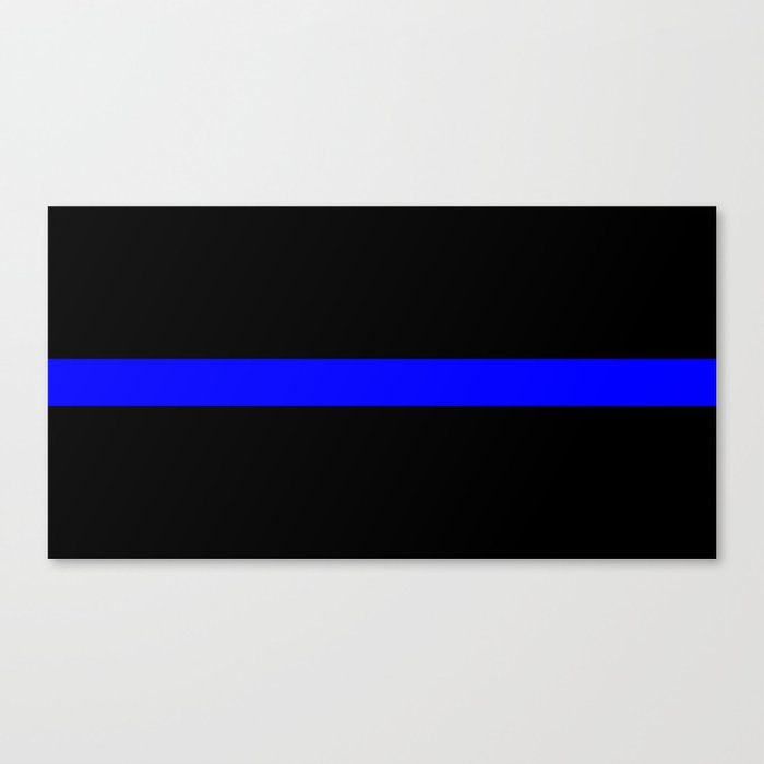 Thin Blue Line Police Flag Canvas Print