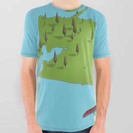 Kaliningrad Oblast Russia map Poster All Over Graphic Tee