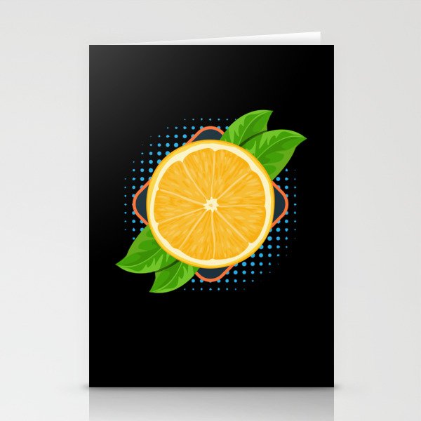 Orange Juicy Juice Fruit Stationery Cards
