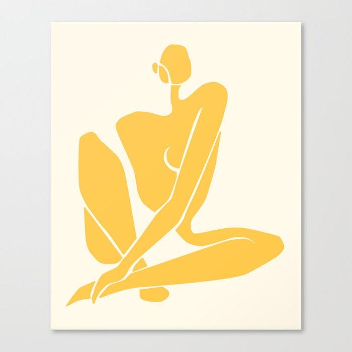 Body in Goldenrod Canvas Print