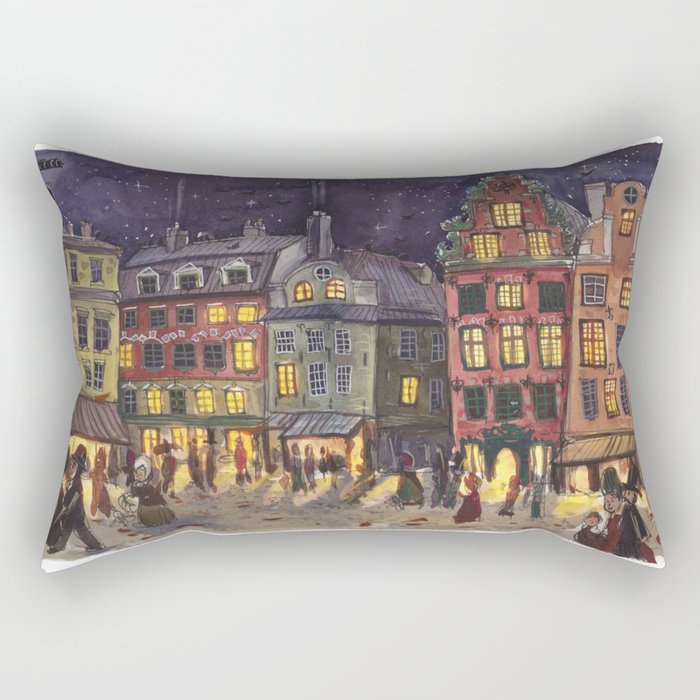 A cozy town Rectangular Pillow