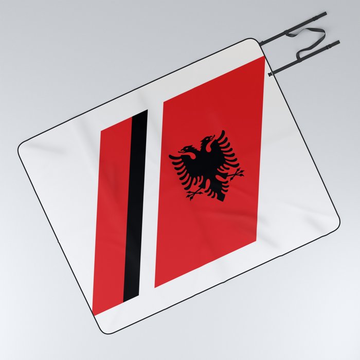 Albanian Coast Guard Racing Stripes  Picnic Blanket