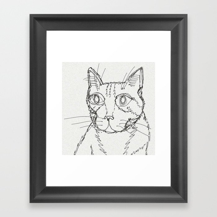 cat portrait Framed Art Print