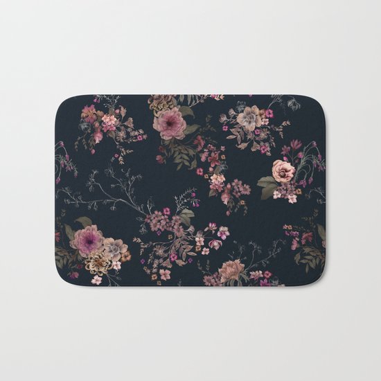 Japanese Boho Floral Bath Mat