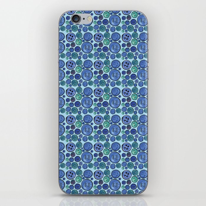 Blue Buttons iPhone Skin
