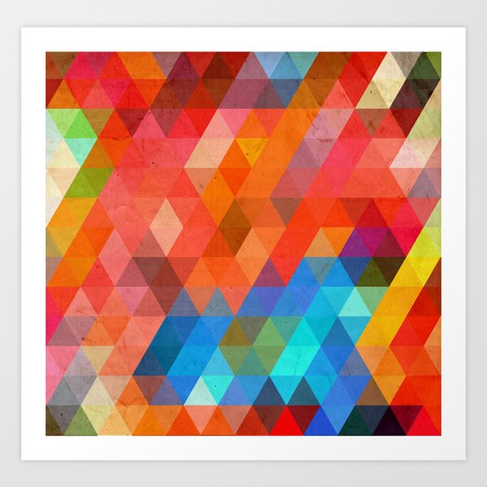 Color Triangles Art Print