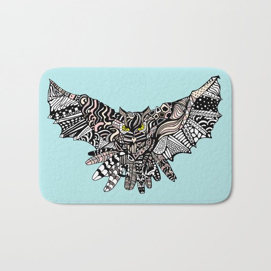 Dragon Owl (Color) Bath Mat