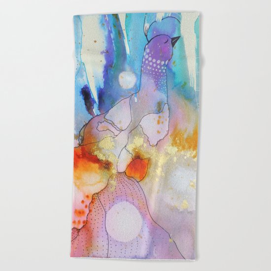 Dame plume Beach Towel