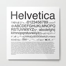 Helvetica (Black) Metal Print