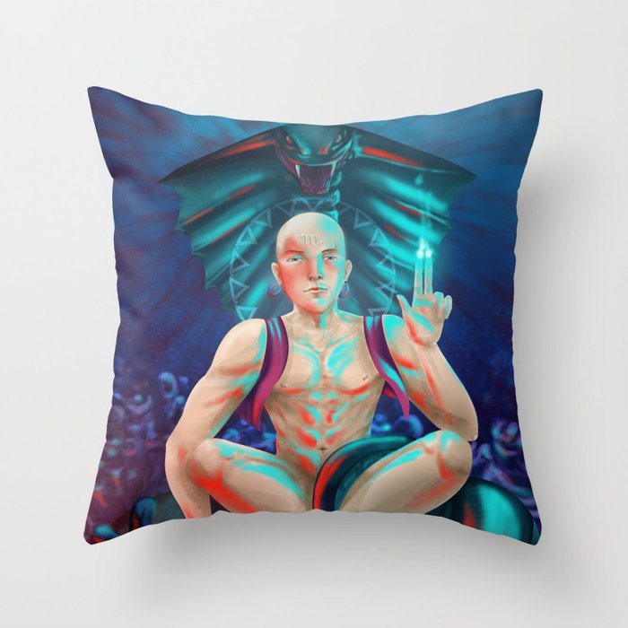 Scorpio - Zodiac King Throw Pillow