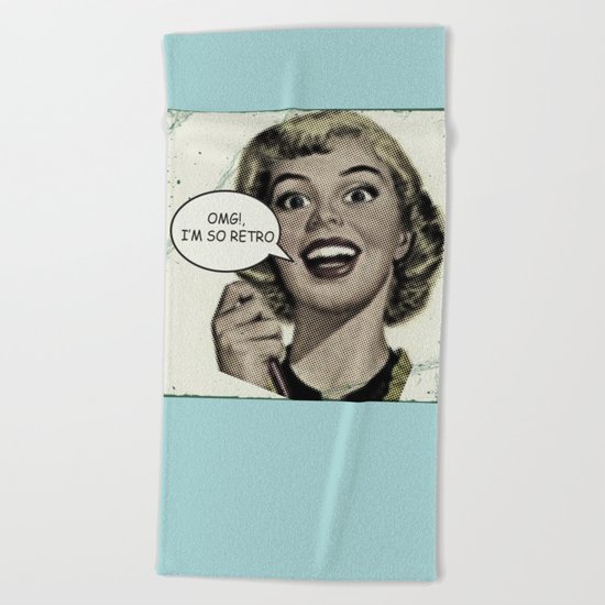 OMG!, I'm so Retro Beach Towel