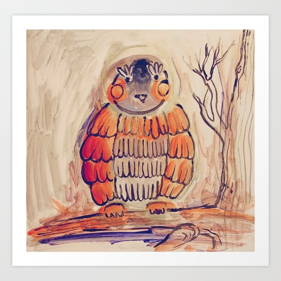 Owl Art Print