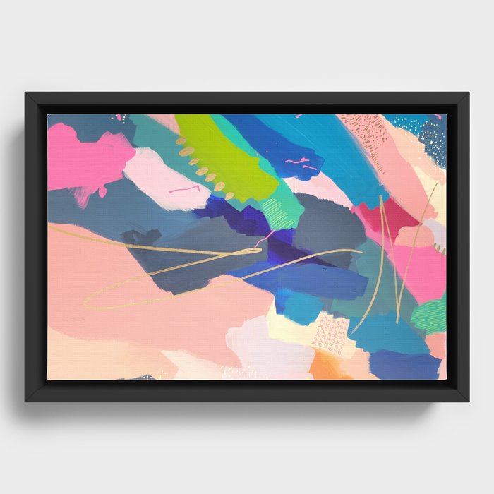 Happy Colors Framed Canvas