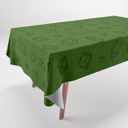 Green and Black Gems Pattern Tablecloth