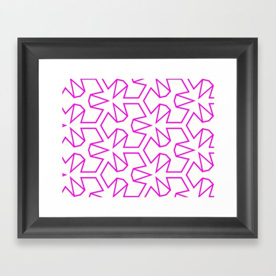Van Zwaben Pink Neon Pattern Framed Art Print