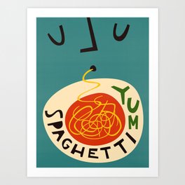 Yum Spaghetti Art Print