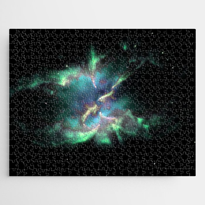Mint Green Periwinkle Planetary Nebula ngc_2818  Jigsaw Puzzle