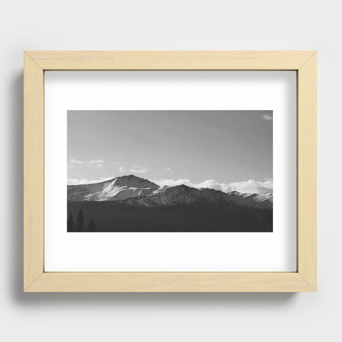 Flat Top Mountain Recessed Framed Print