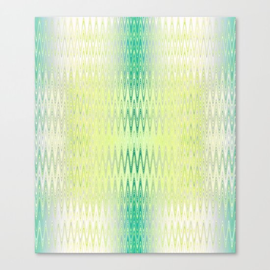 Textile-aqua & lemon Canvas Print