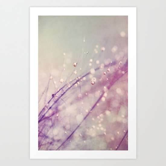 Vintage Feather Drops Art Print