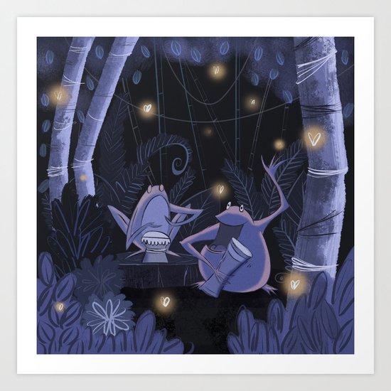 Music in the Night Art Print
