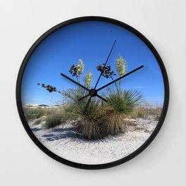 White Sands Dune With Soap Yucca Wall Clock