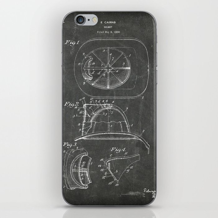 helmet patent iPhone Skin