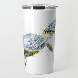 Watercolor turtle family Travel Mug