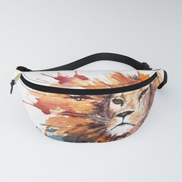 Abstract lion Fanny Pack | Watercolor, Animal, Painting, Color, Wildlife, Wild, Colorful, Abstract, Lion 