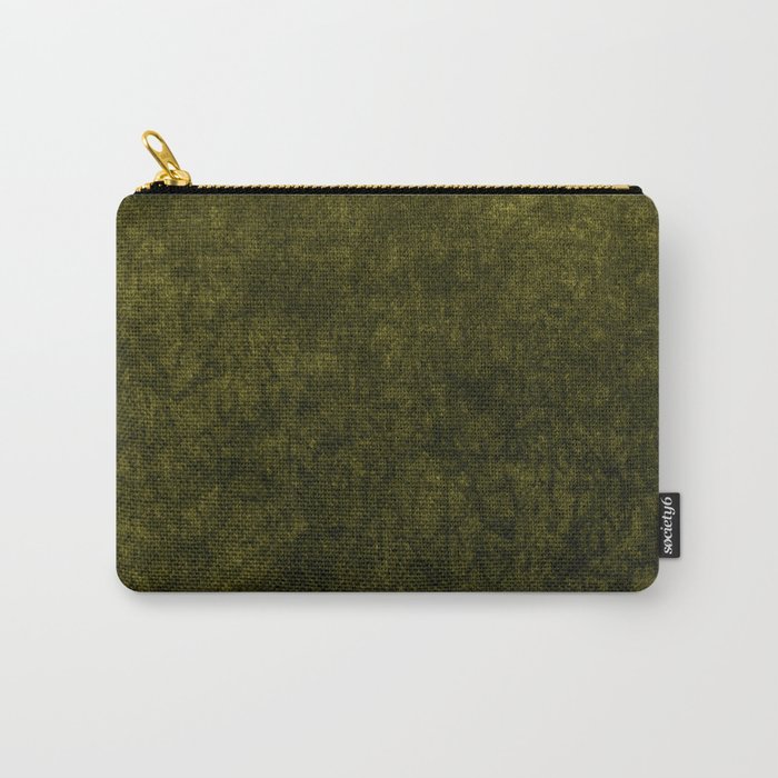 olive green velvet Carry-All Pouch