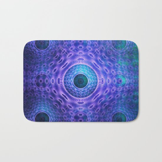 Groovy abstract with Circles and tribal patterns Bath Mat