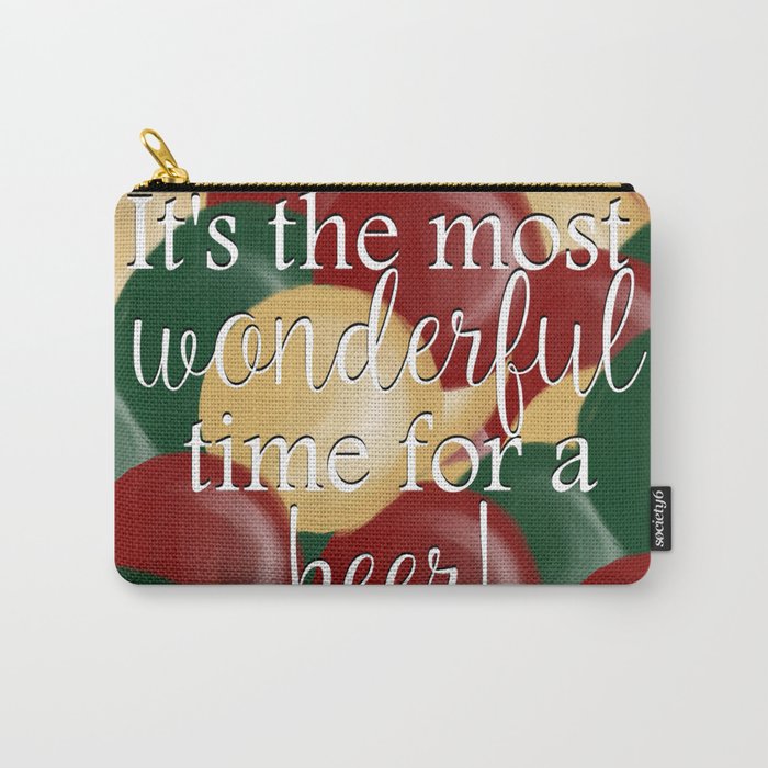 It’s The Most Wonderful Time For A Beer Carry-All Pouch | Drawing, Digital, Christmas, Ornaments, Beer, Gifts-for-him, Man-gifts, Manly-gifts, Beer-gifts, Beer-mug