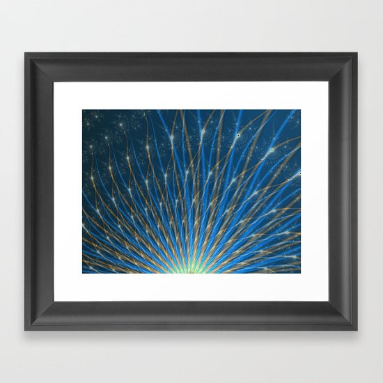 Fractal Fireworks Framed Art Print