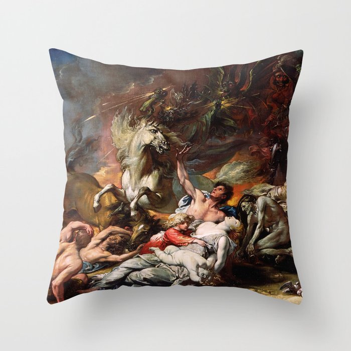 Death on the Pale Horse - Benjamin West Throw Pillow