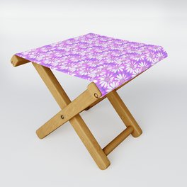 Pink and Purple Daisies Folding Stool