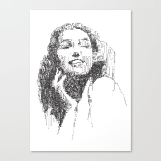 Rita Hayworth Portrait Canvas Print