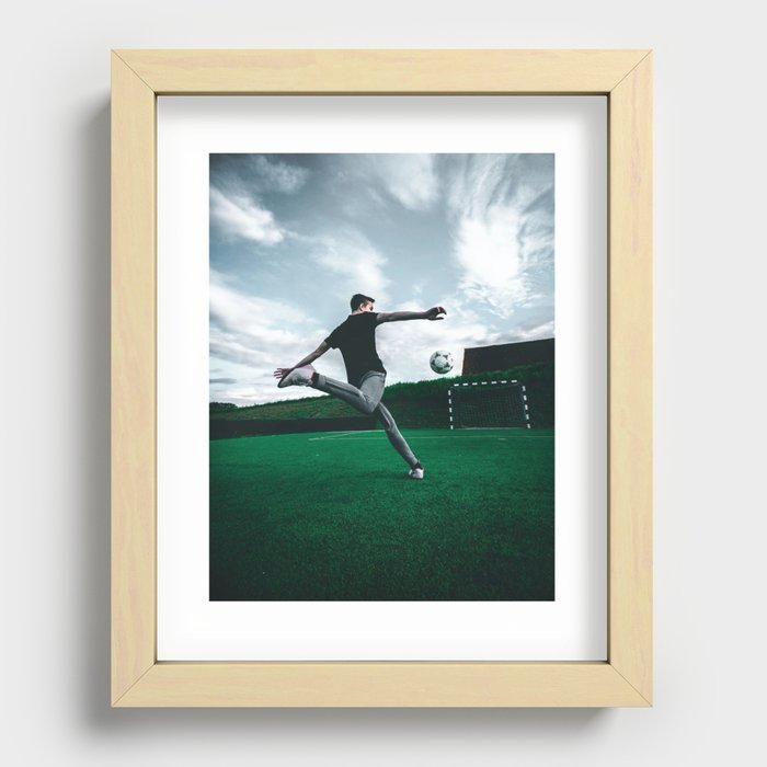Soccer and Football 3 Recessed Framed Print