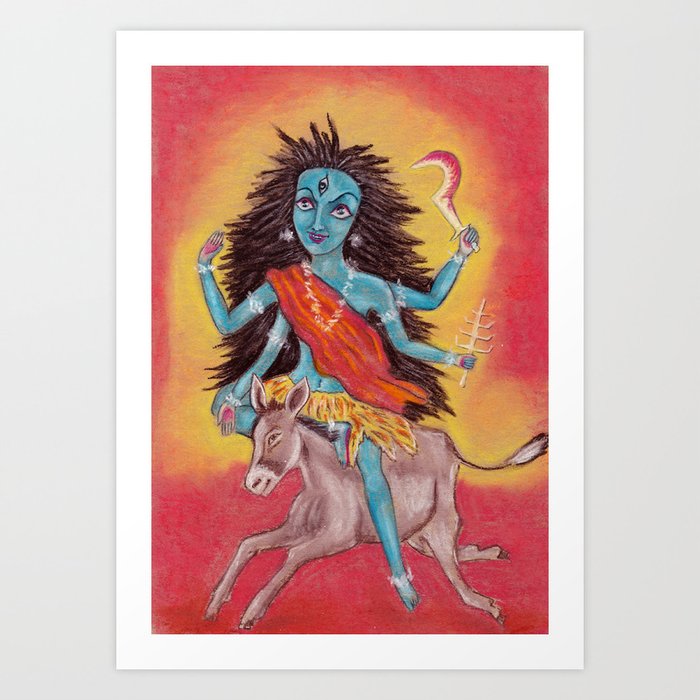 Beautiful Hindu Goddess Rendering Shree Kalaratri Devi Navaratri