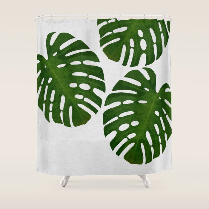 Monstera Leaf Iii Shower Curtain By Paperpixelprints Society6