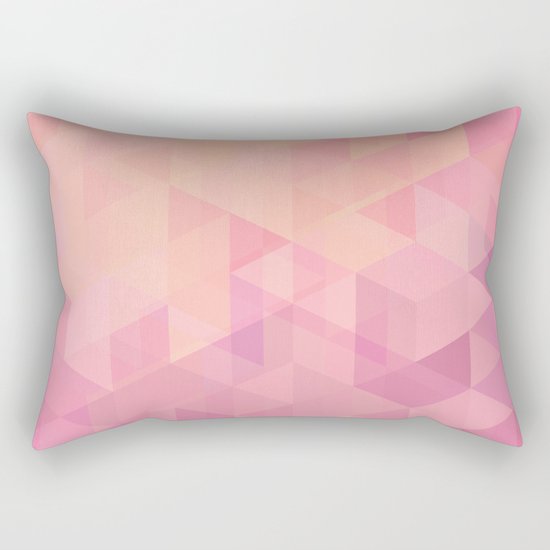 Geometric Pink Rectangular Pillow